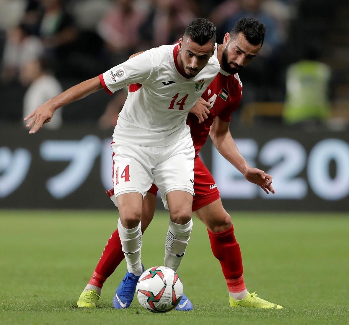 اللاعب الدولي أحمد العرسان خلال كأس آسيا 2019. اللجنة الأولمبية الأردنية