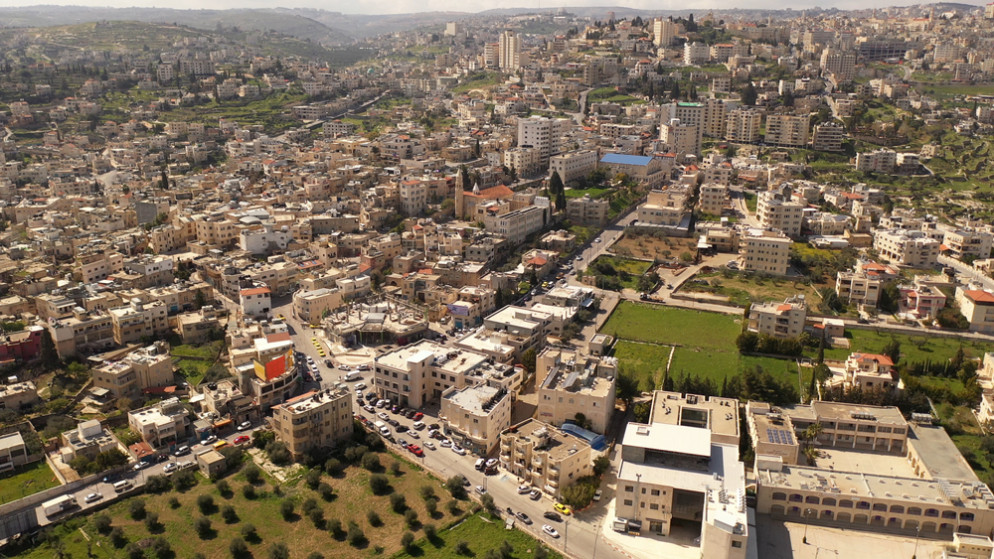 منظر جوي لمدينة بيت لحم من طائرة بدون طيار تابعة للسلطة الفلسطينية. (shutterstock)