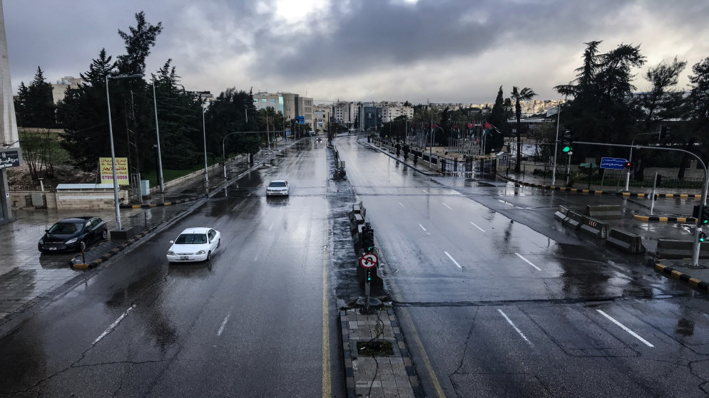 صورة أرشيفية لأمطار في العاصمة عمّان. (عمرو الدجاني/المملكة)