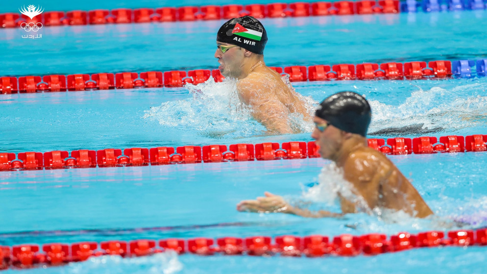 صورة للاعب المنتخب الوطني للسباحة عمرو الور. (اللجنة الأولمبية الأردنية)
