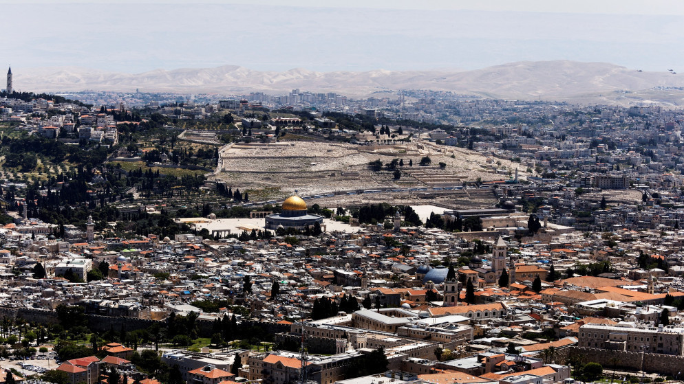 منظر عام لمدينة القدس المحتلة. 26 نيسان 2023. (رويترز)