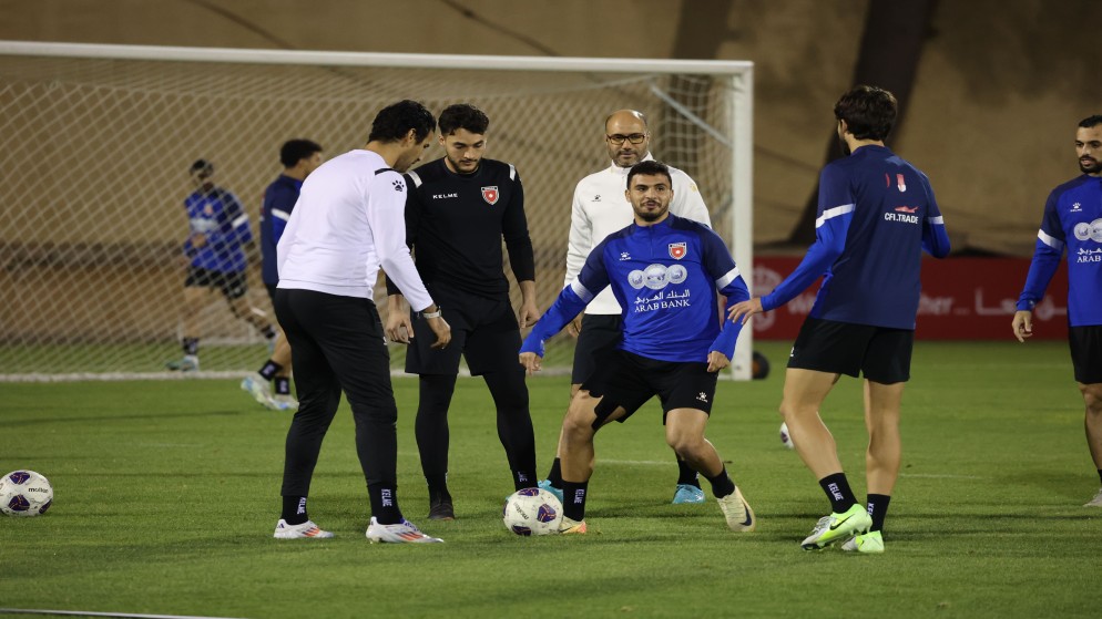 منتخب النشامى يواصل تدريباته استعداداً لمواجهة العراق (صلاح ملكاوي / المملكة)