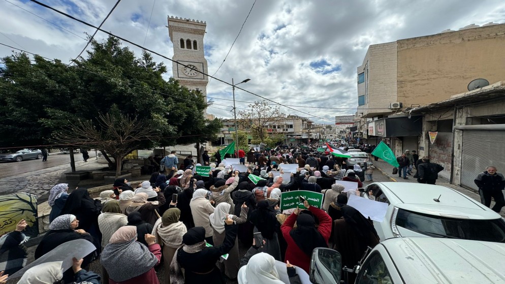 مسيرة تضامنية مع قطاع غزة في محافظة إربد.15/3/2024(المملكة)