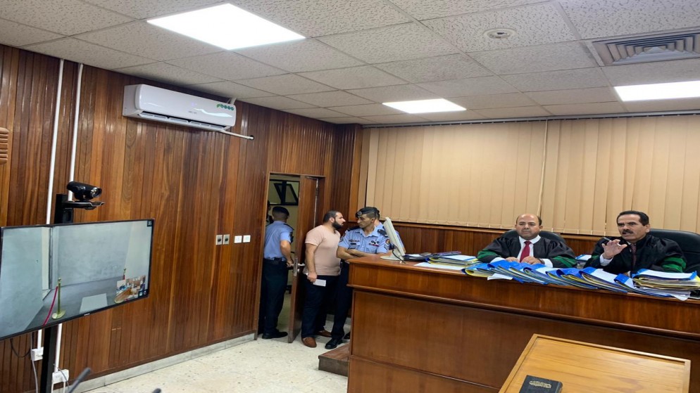 جانب من أول جلسة محاكمة عن بُعد في الأردن في تموز 2019. (المملكة)