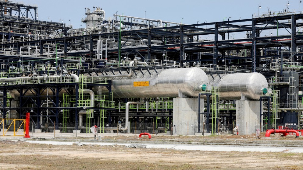 مصفاة النفط Dangote التي تم تشغيلها حديثا في إيبيجو ليكي، لاغوس، نيجيريا، 22 مايو 2023. (رويترز)