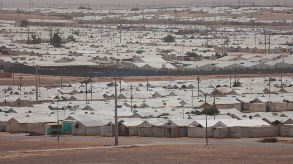 بيوت مخيم الأزرق للاجئين السوريين. (صلاح ملكاوي/ المملكة)