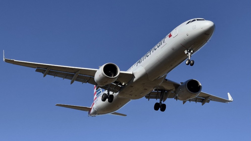 طائرة إيرباص (A321) تتبع شركة أميريكان إيرلاينز، 24 شباط/فبراير 2021. (أ ف ب)