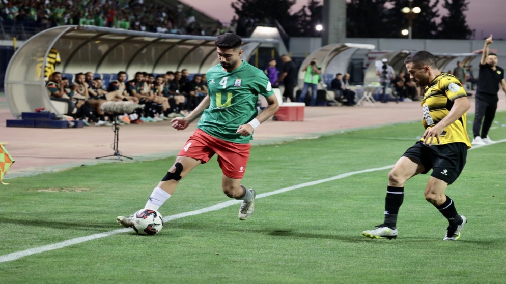 جانب من لقاء الوحدات والحسين إربد في نهائي كأس الأردن. (صلاح ملكاوي/ المملكة)