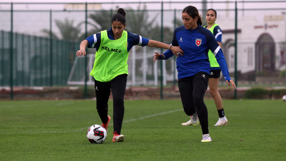 لاعبات المنتخب الوطني النسوي. (الاتحاد الأردني لكرة القدم)