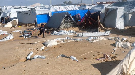  "الأونروا": 235 ألف شخص تضرروا من منخفض "بايرون" الجوي في قطاع غزة 